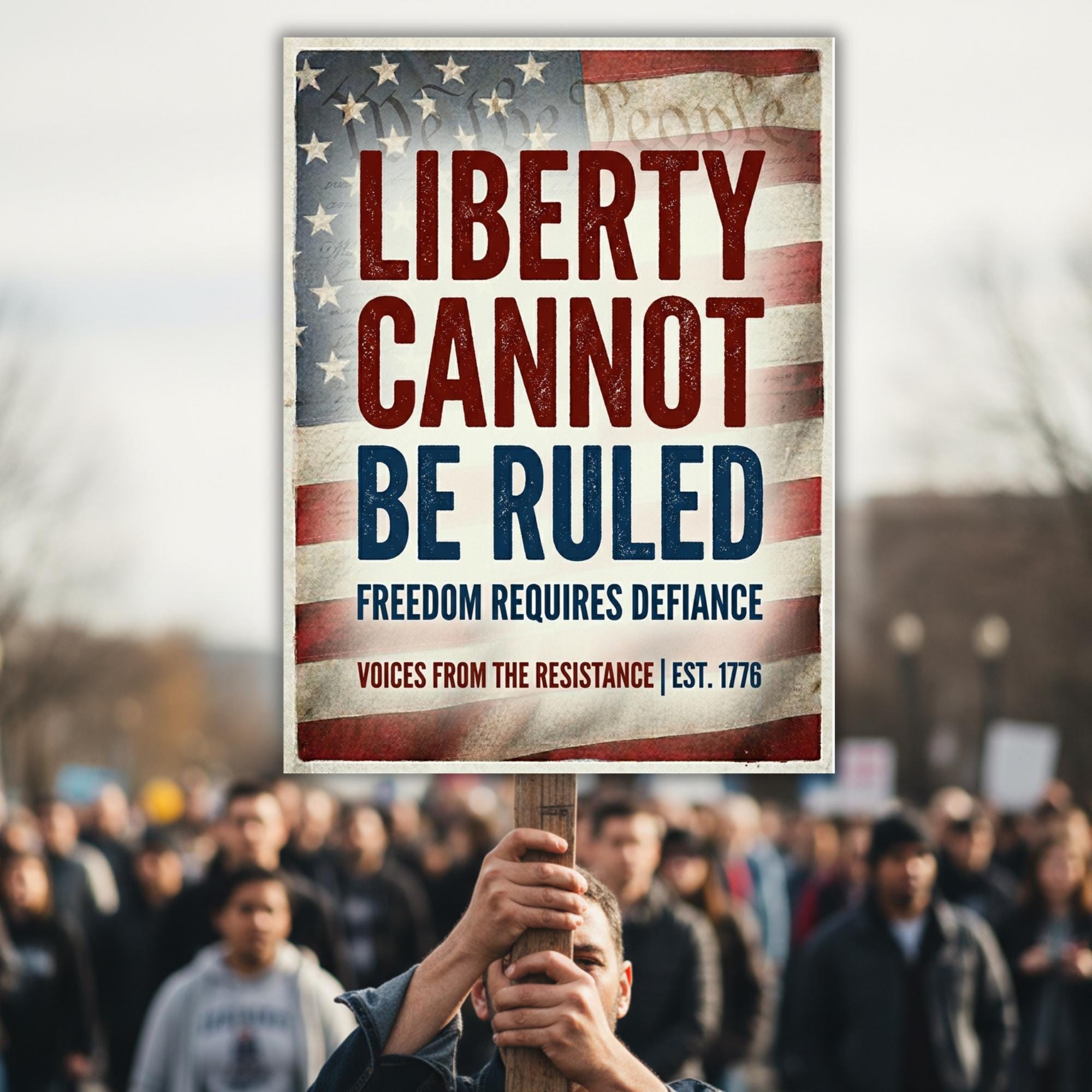 Printable Anti Trump Protest Sign Bundle No Kings Posters Resist Defend ...