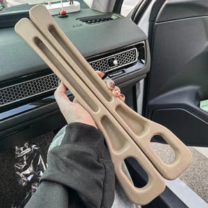 2 piezas de relleno personalizado para el espacio entre los asientos del coche con soporte para teléfono, organizador multifuncional para coche, ajuste universal. Beis