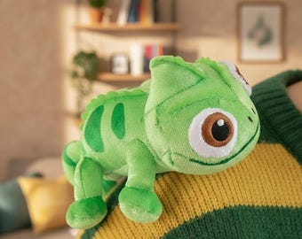 Peluche de Rapunzel de Pascal, peluche de camaleón, peluche para el hombro, regalo para niños
