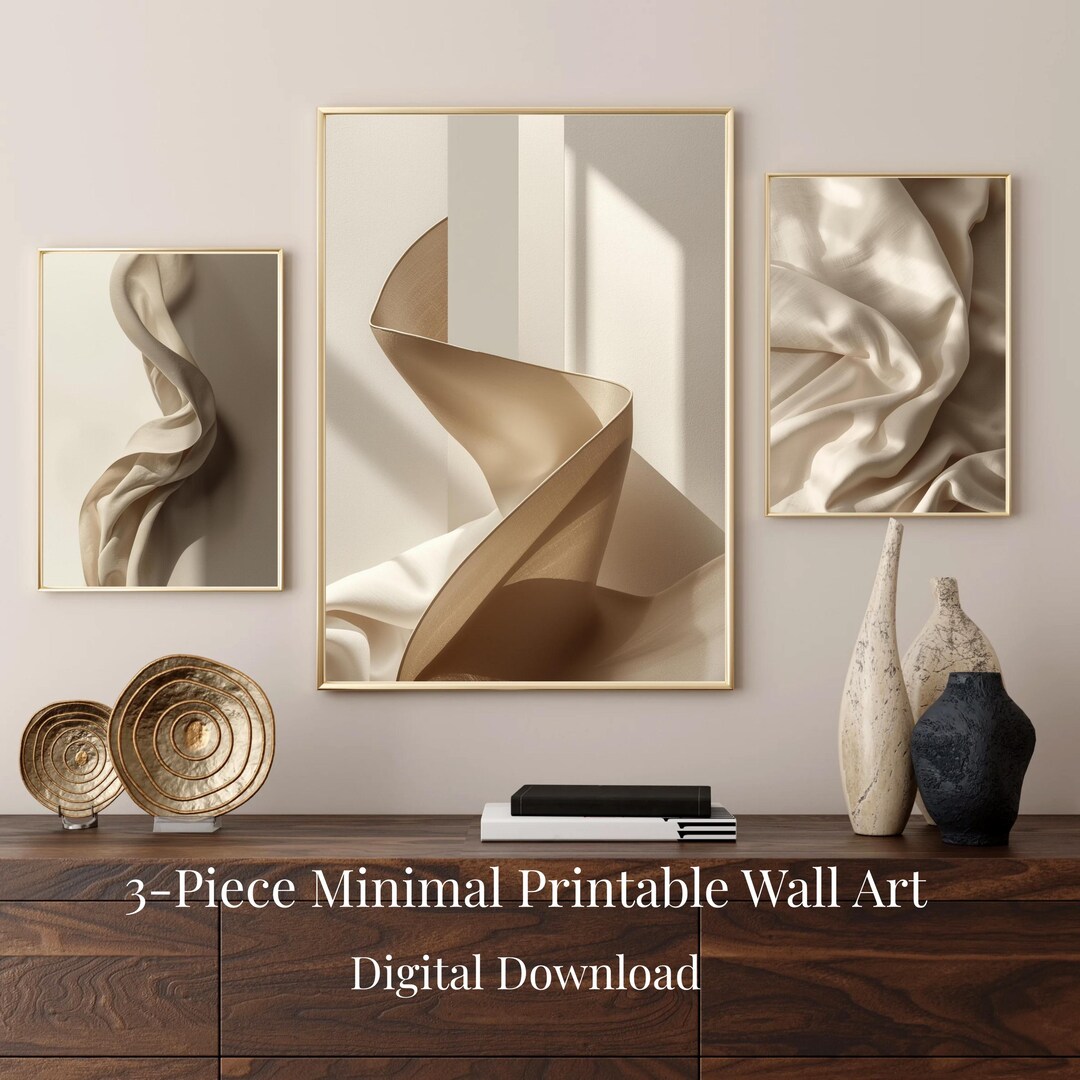 Minimalist Art Print Set – Neutral Contemporary Wall Decor (24x36 ...