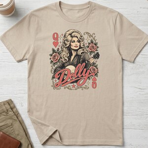 Dolly Parton Tribute T-Shirt, Country Music Queen Shirt, Vintage Western Singer Tee, Country Music Lover Gift Sand