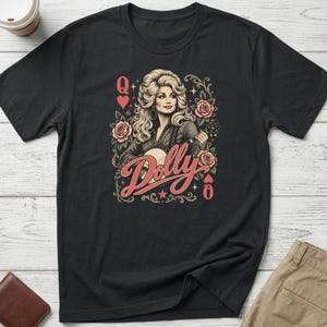 Dolly Parton Tribute T-Shirt, Country Music Queen Shirt, Vintage Western Singer Tee, Country Music Lover Gift Black