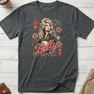 Dolly Parton Tribute T-Shirt, Country Music Queen Shirt, Vintage Western Singer Tee, Country Music Lover Gift Charcoal