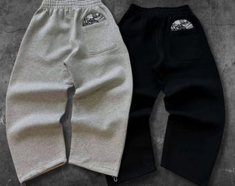 Pantalon de survêtement surdimensionné unisexe Baggy Streetwear Jogging Pantalon coupe ample minimale