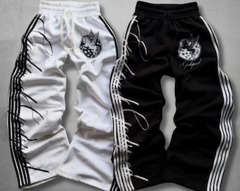 Y2K Baggy Sweatpants, Wide Leg Streetwear, Gothic Grunge Joggers, Unisex Loose Fit