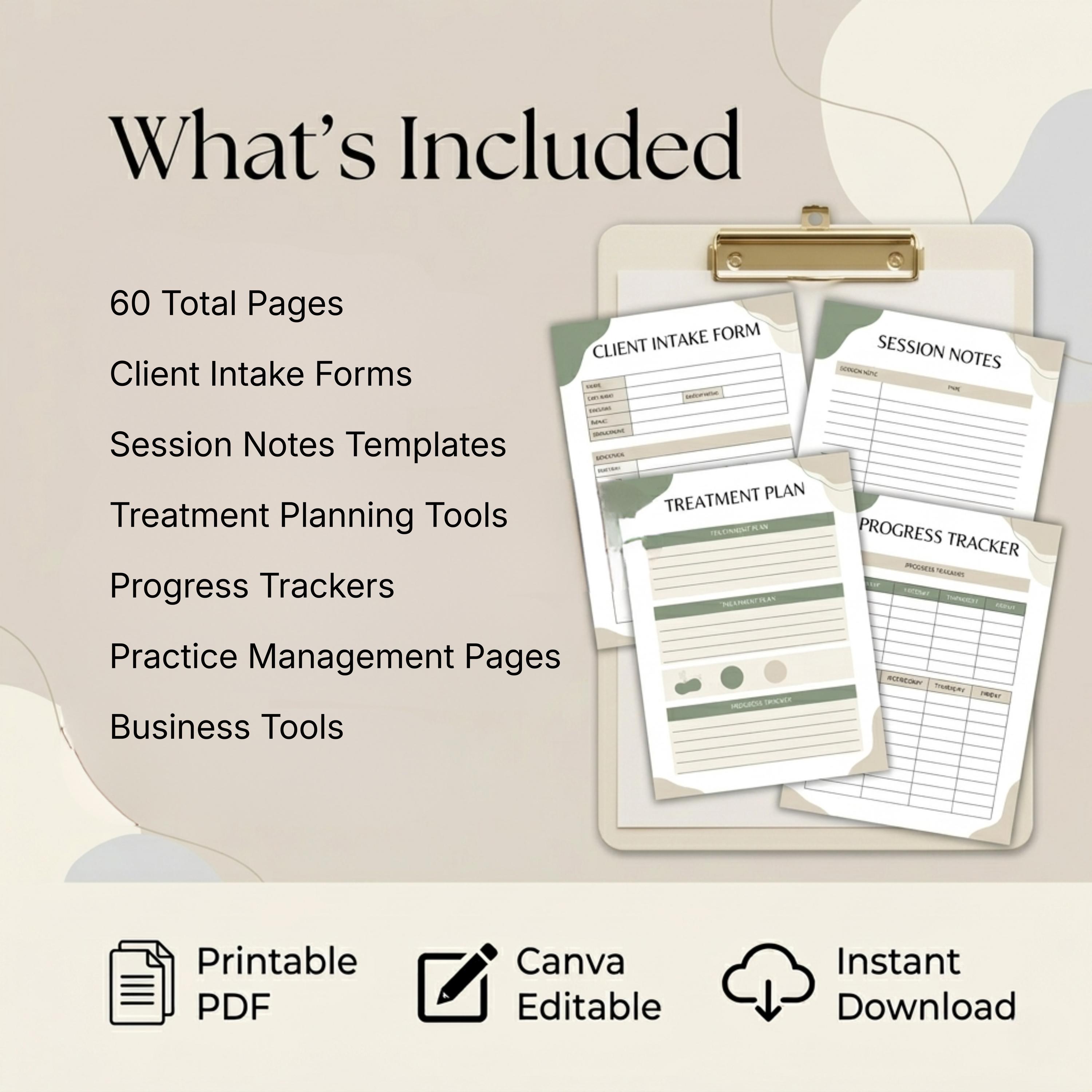 Therapist Toolkit | Intake Forms, Session Notes, Treatment Planner ...
