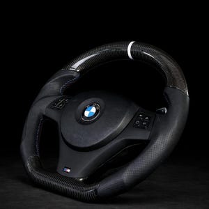 BMW Steering Wheel real carbon fiber flat bottom PADDLE   E90 M3 M1 E91 E92