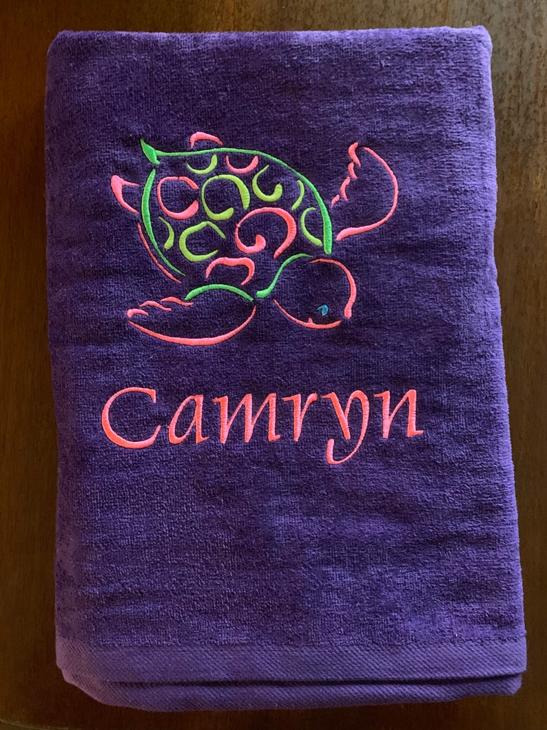 Personalized turtle beach towels towels for kids and adults Etsy