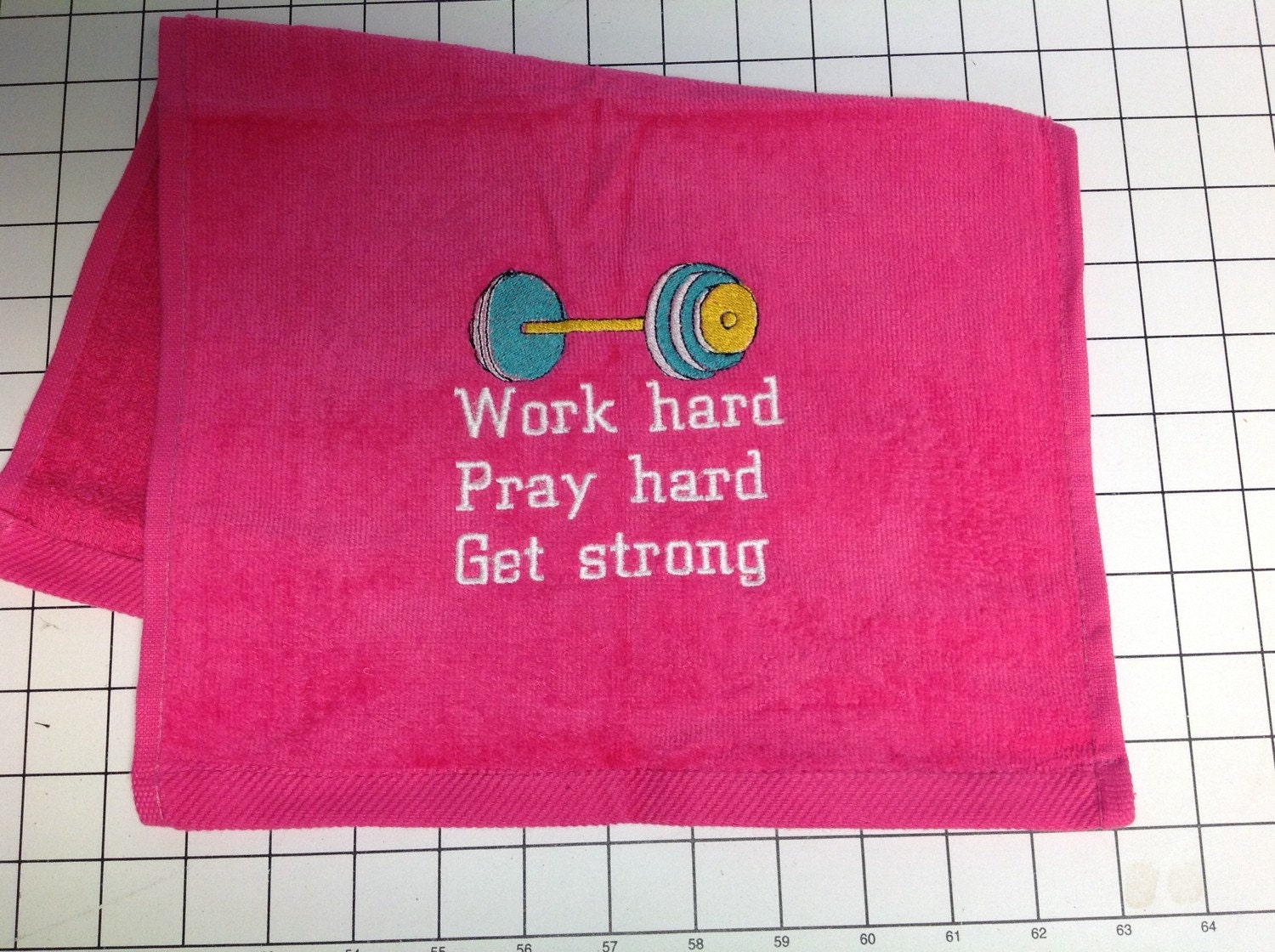 Personalized workout towel weight lifting exercise towel Etsy