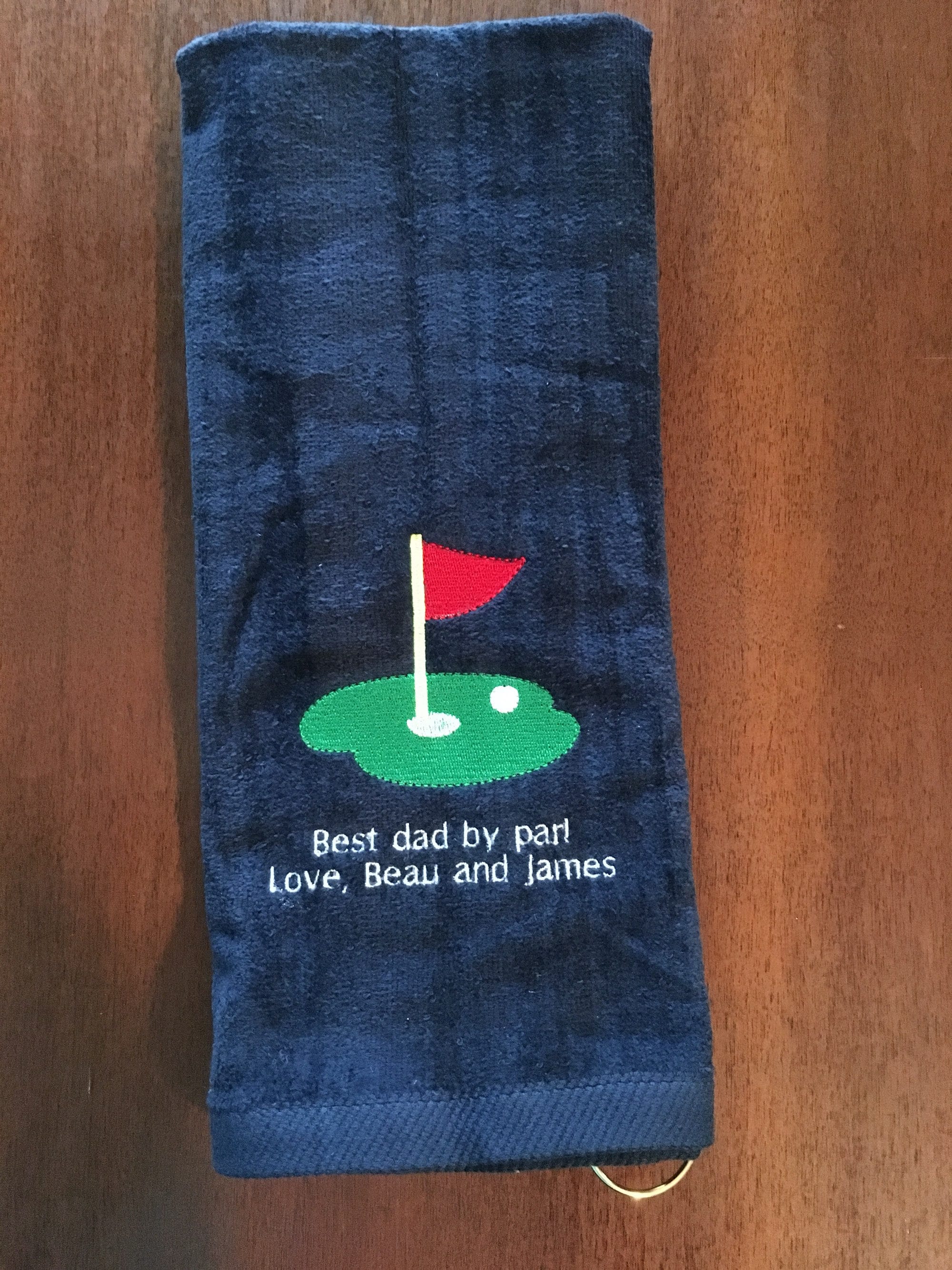Golf towel with custom embroidery Etsy