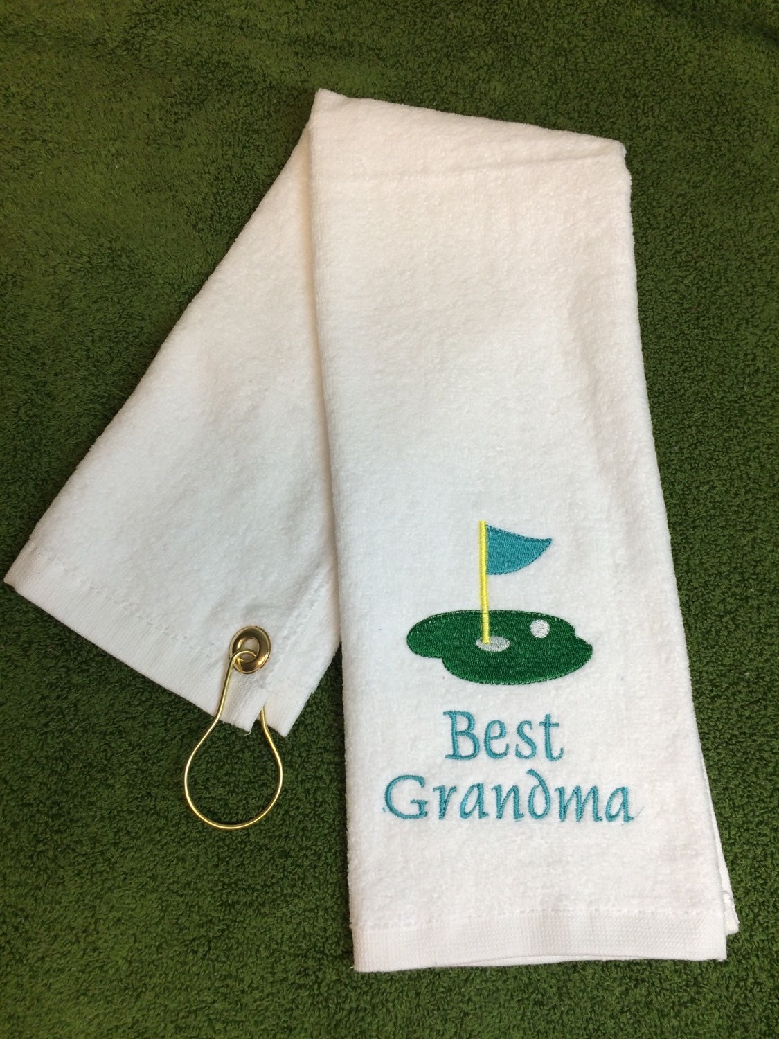 Golf towel with custom embroidery Etsy