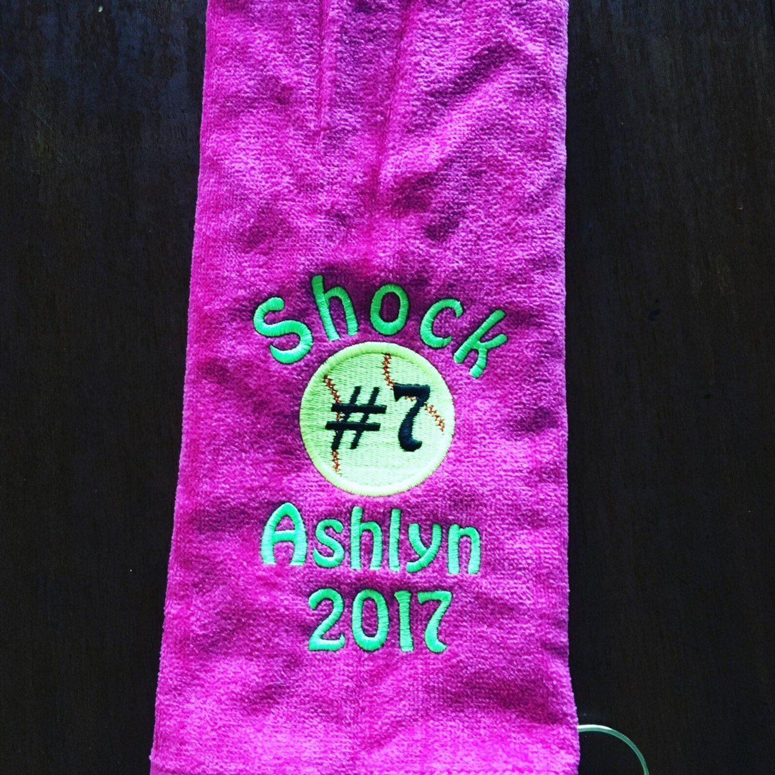 Personalized Softball or Baseball Towel Senior Night Gift Etsy