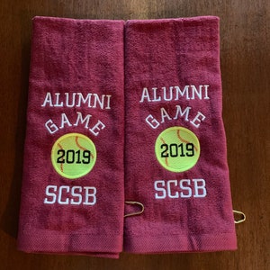 Personalized baseball towel or softball towel, team gift, school sports, pin towel, no pins included, with or without hook, image 5