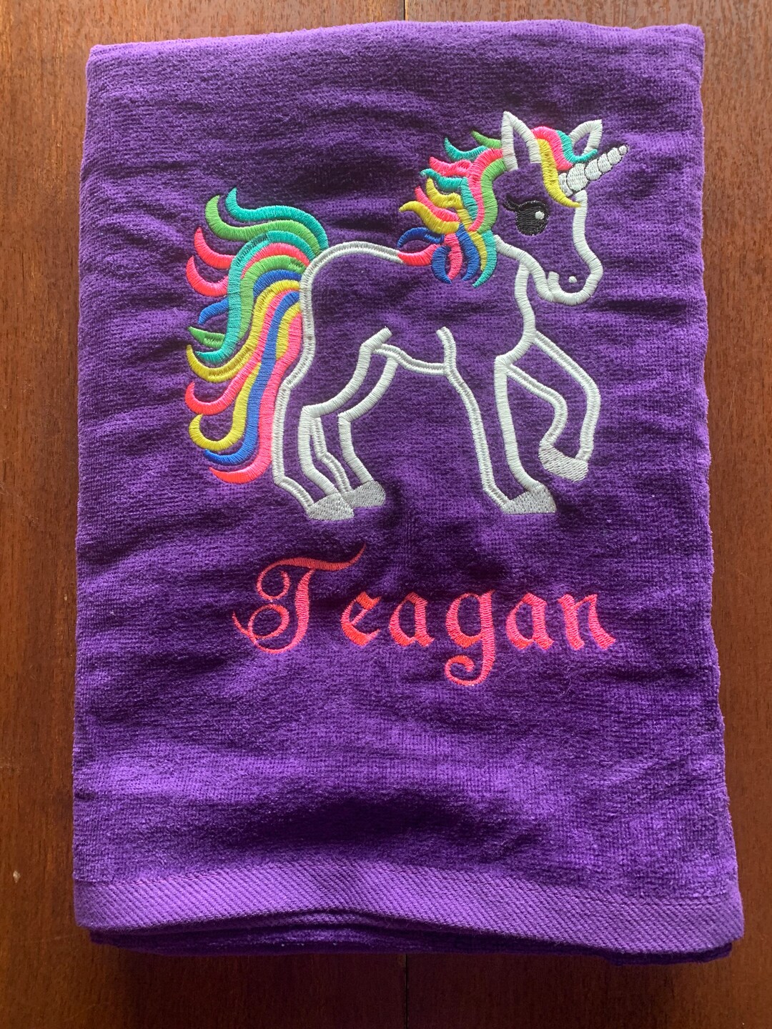 Unicorn Beach Towel, Personalized, Kids Towel, Unicorn, Mermaid