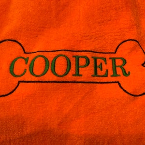 Custom personalized Dog towel, drool towel, Personalized dog towel, cat towel, doggy gift, paw wipe towel, one towel