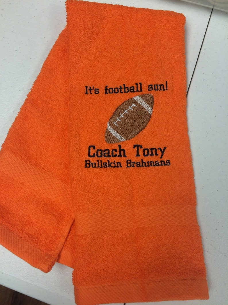 Personalized Football towels personalized gift football Etsy