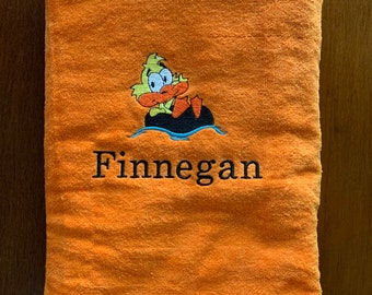 Embroidered beach towel with design of your choice, kids gift, one towel, order as many as you want, I have more designs,