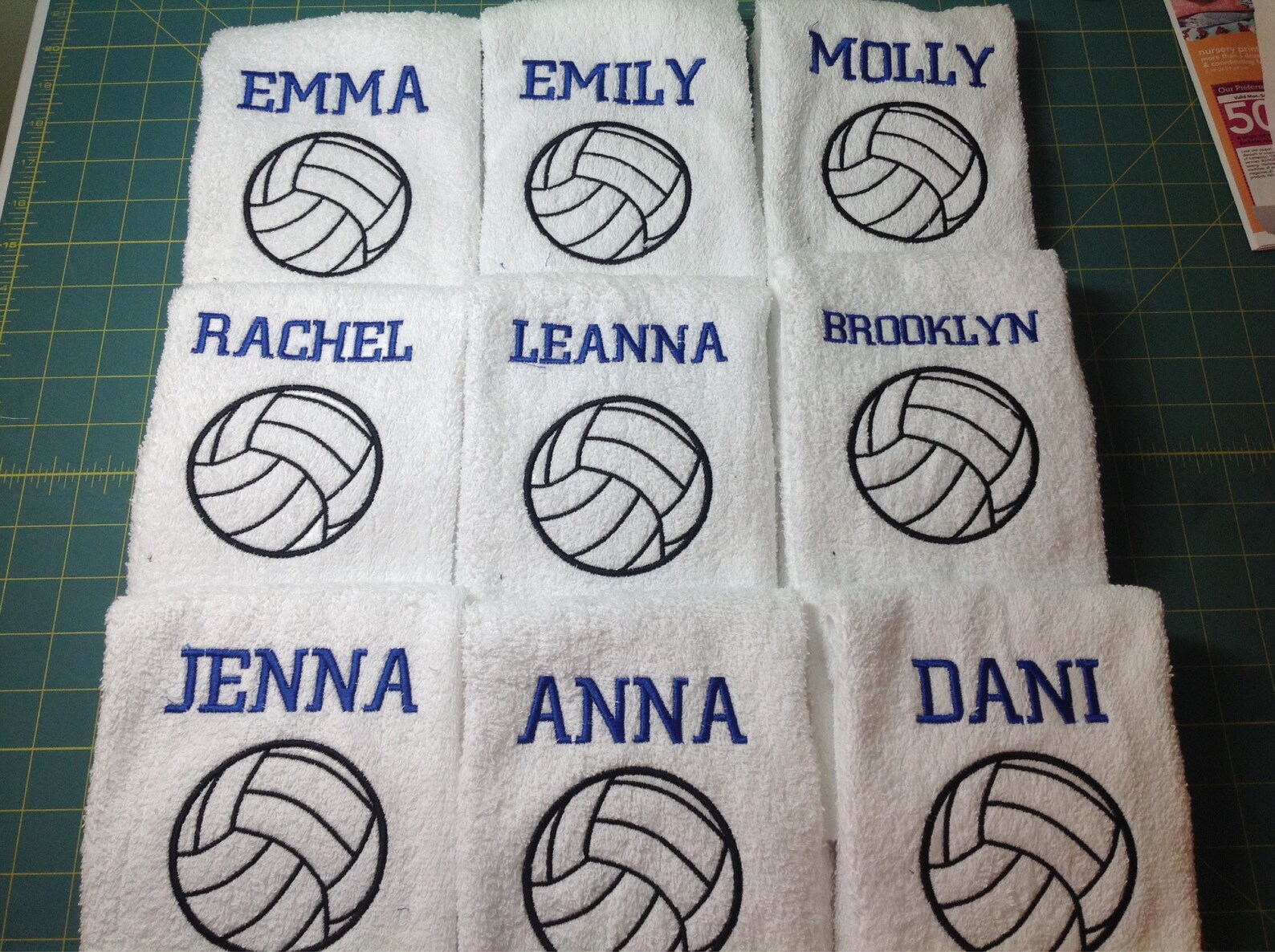 Personalized Volleyball Towel With Custom Embroidery Included Etsy