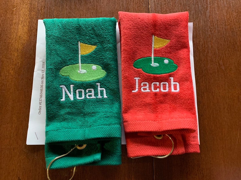 Personalized Golf Towel With Grommet and Hook 11 X 16 or 16 X Etsy