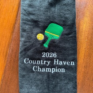 Embroidered Pickleball Towel: Personalized Sports Gift, Custom Name Design image 11