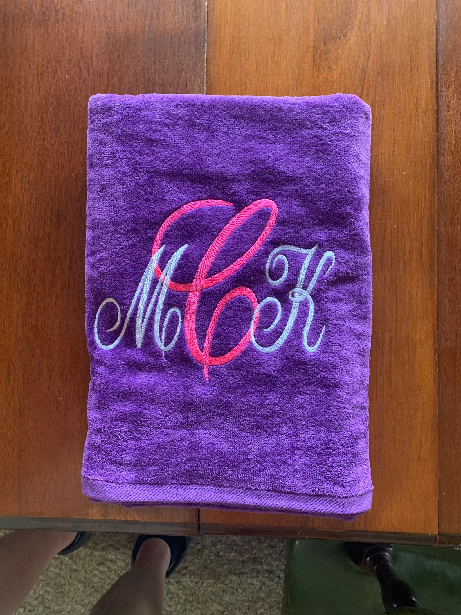 Personalized Beach Towel Monogrammed Beach Vacation Pool Etsy