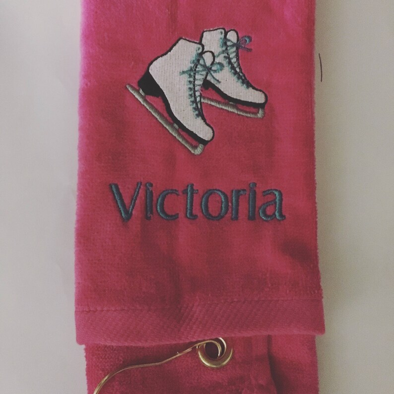 Ice Skating Personalized Towel Skating Gift Skating Figure Etsy
