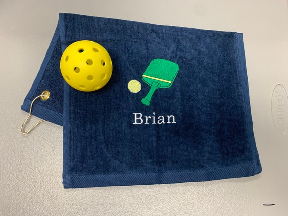 Custom Embroidered Pickleball Towel: Personalized Paddle Ball Gift