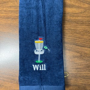 Monogrammed Golf Towel: Personalized Terry Velour, Embroidered Design Bild 18