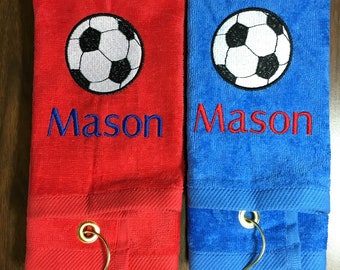 Personalized Bowling Towel With Monogram & Clip - 100% Cotton Premium Terry 16x26 Inches - View #5