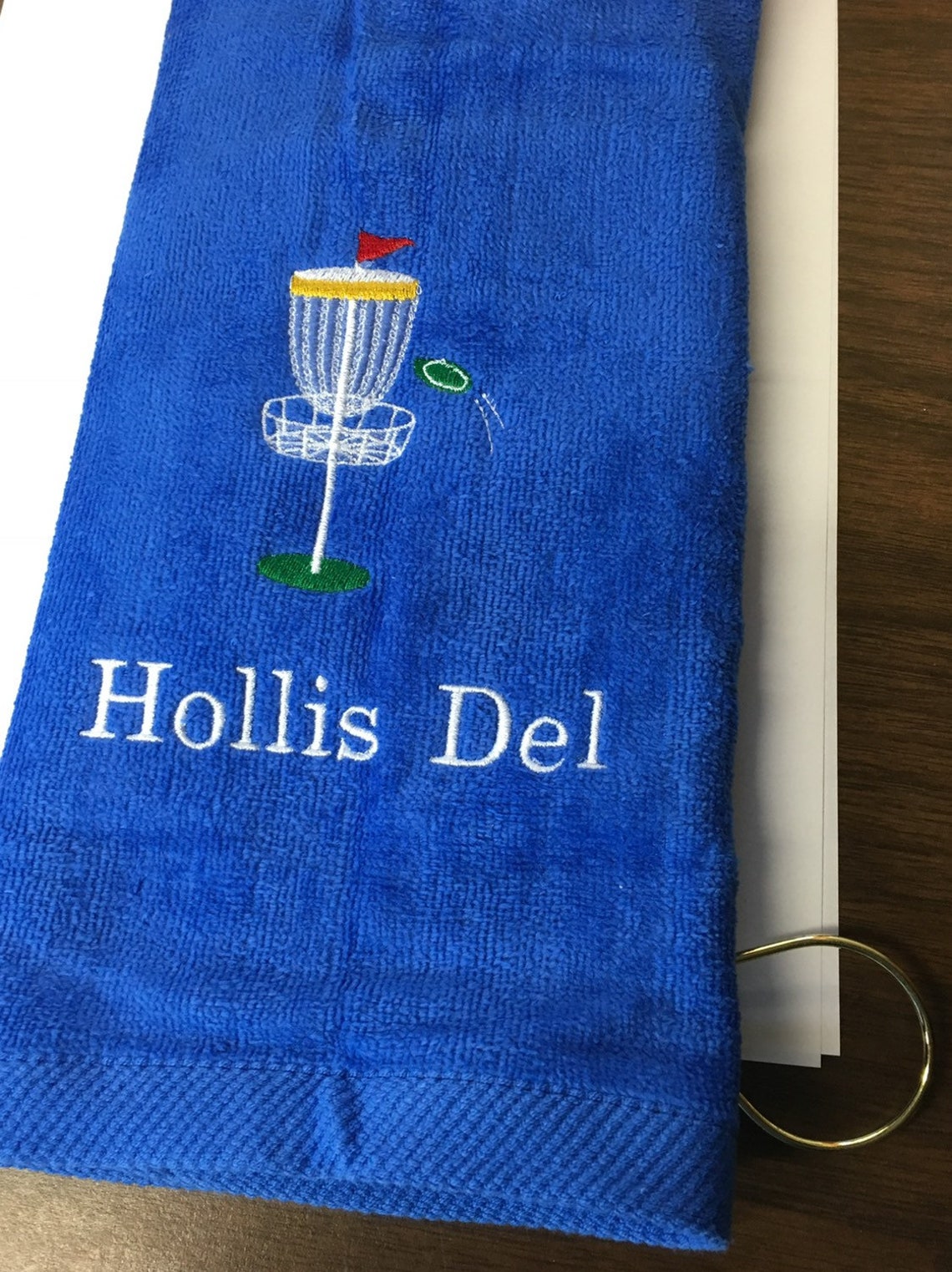 Disc Golf Towel With Custom Personalized Embroidery Linda Etsy