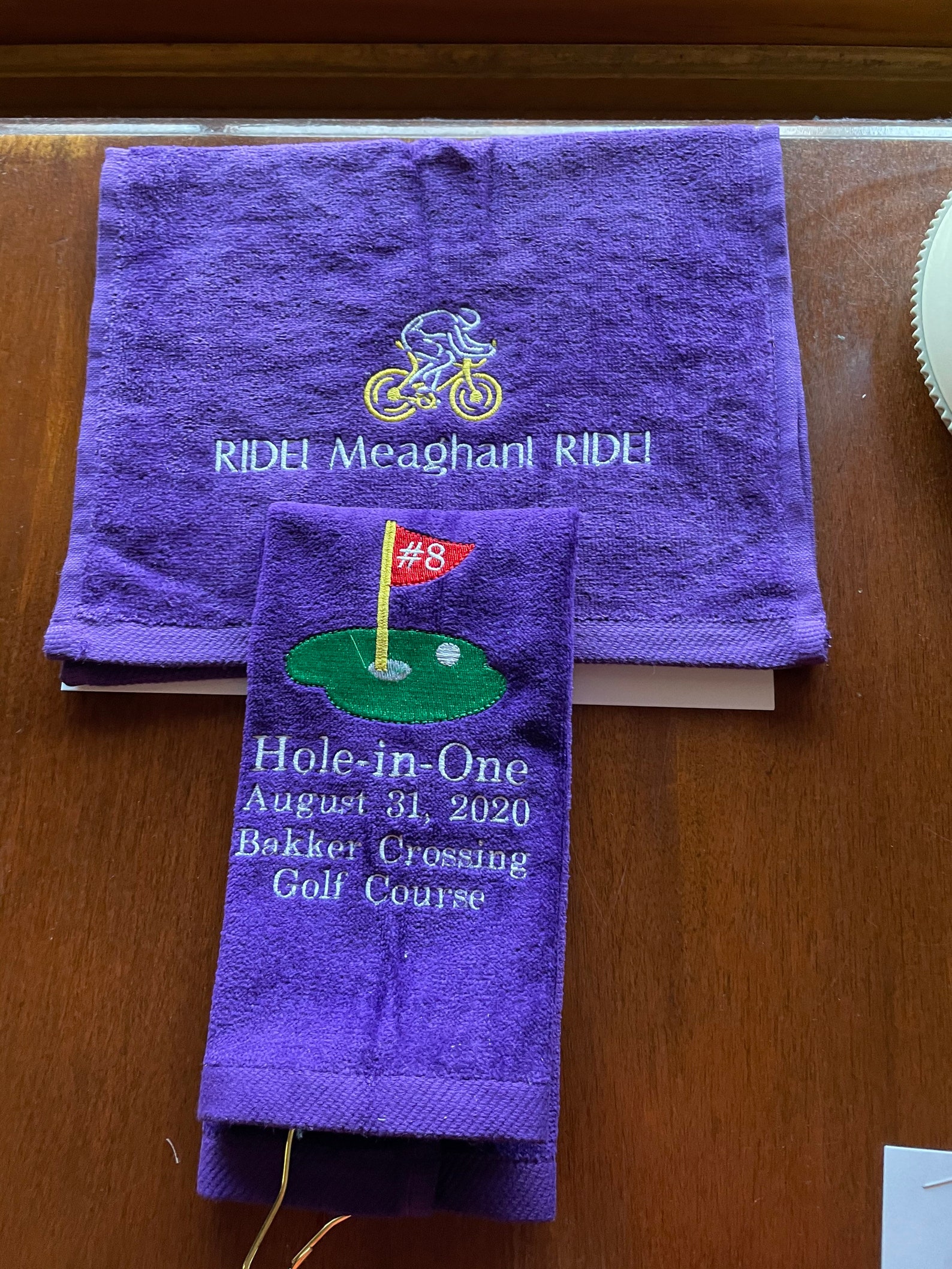 Hole in one golf towel Custom Embroidered Personalized golf Etsy