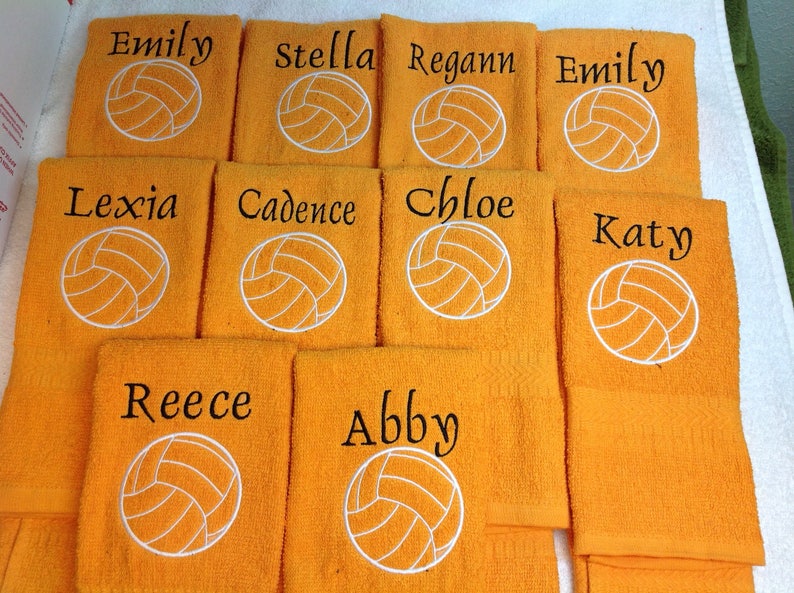 Personalized Volleyball Towel Personalized Towel Embroidered Etsy