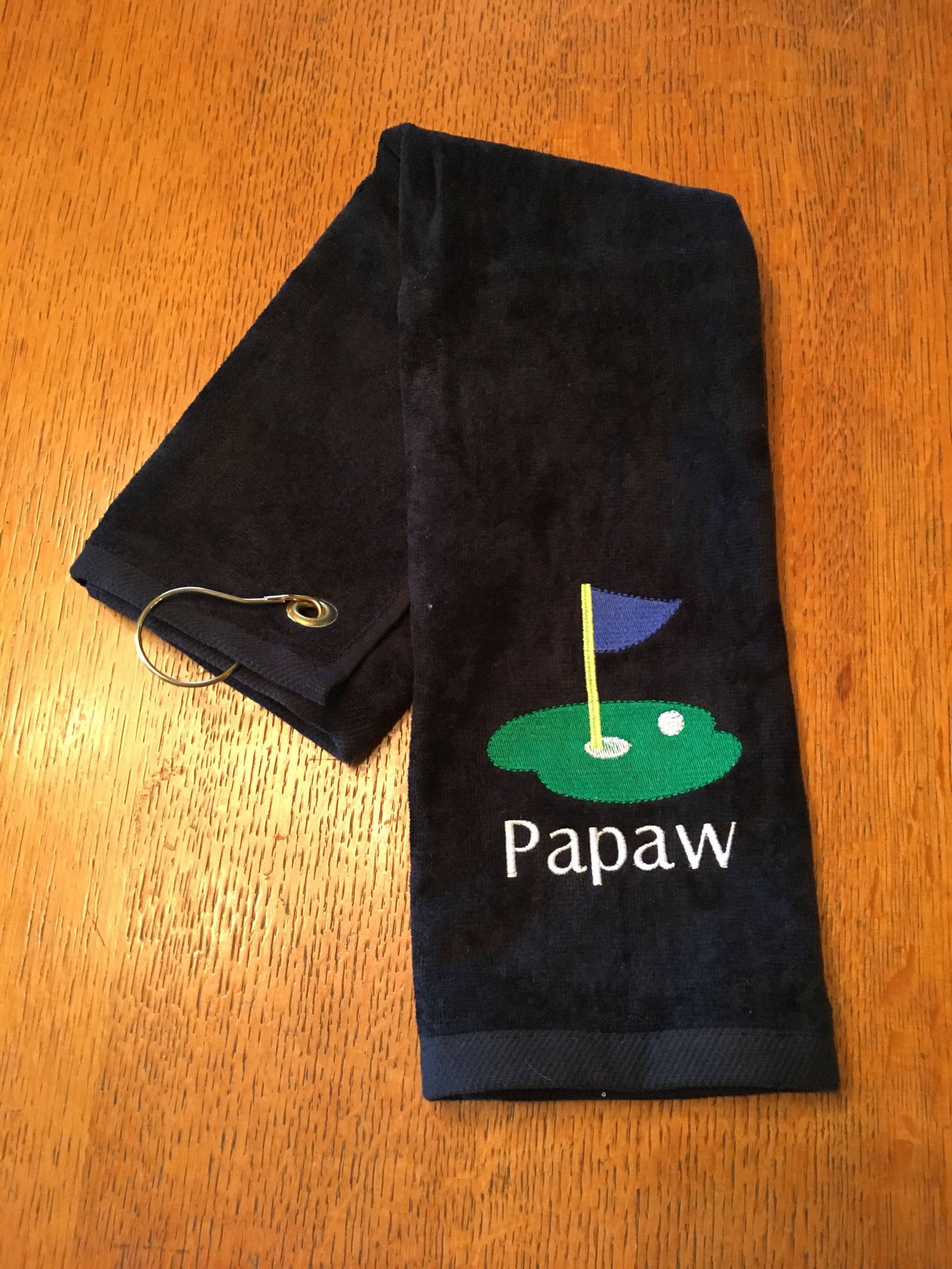 Golf towel with custom embroidery Etsy
