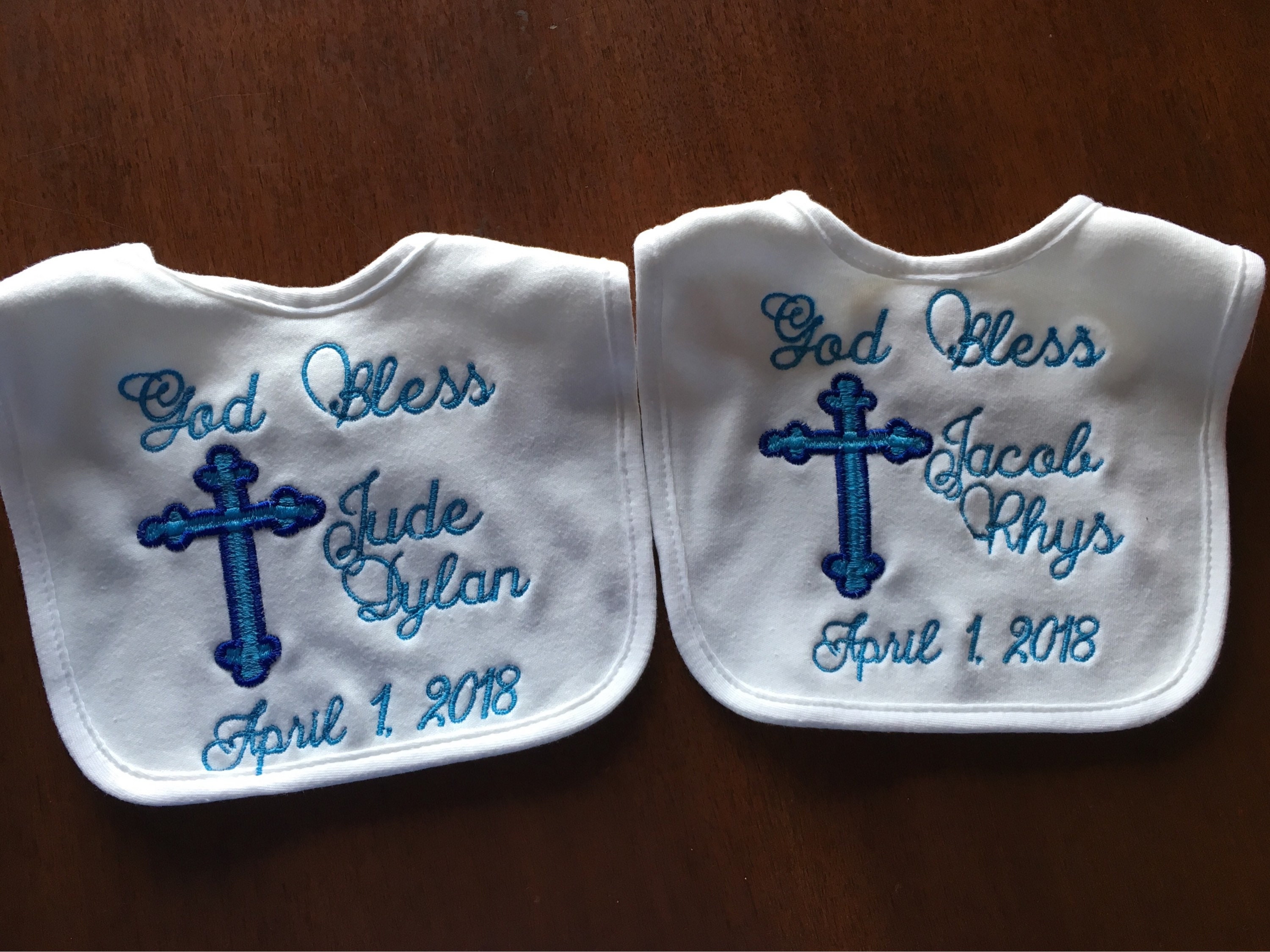 personalized baptism bib