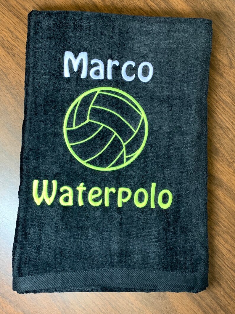 Personalized Waterpolo Towels Beach Towel Pool Towel Etsy