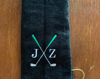 Awesome golf gift, Personalized Golf towel, very Fast turnaround, Custom Embroidered golf towel,