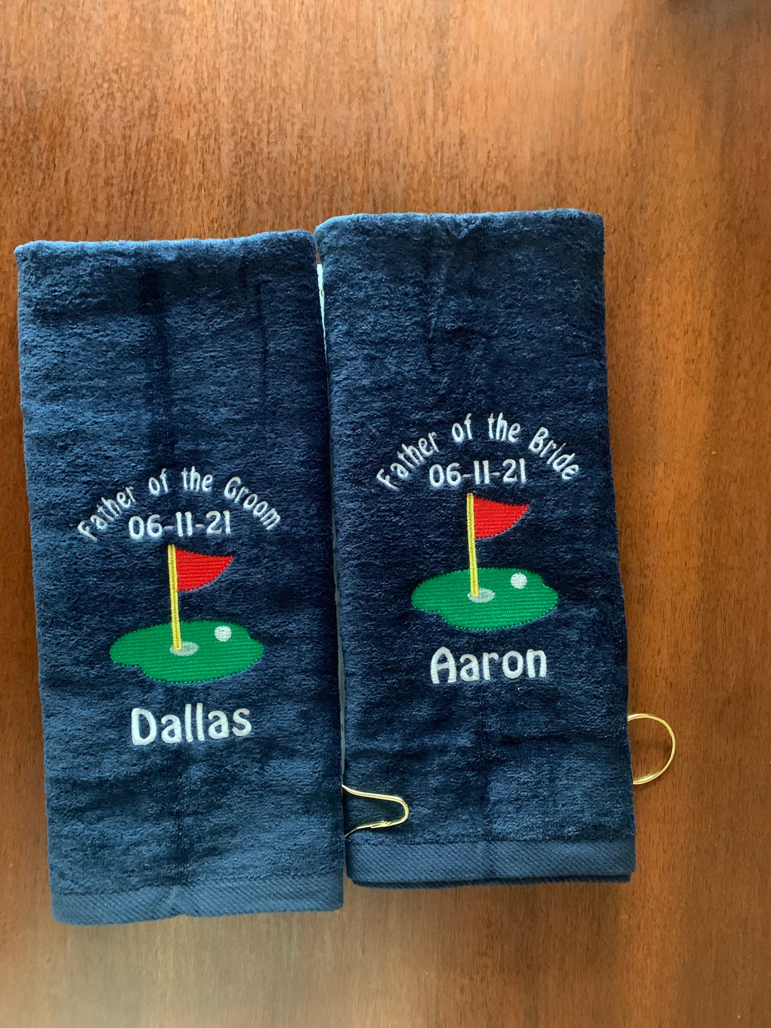 Navy blue personalized Golf towel sport towel any design Etsy