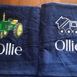 Personalized Embroidered Beach Towel: Custom Design, Terry Velour (30x60)