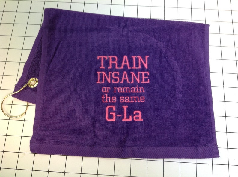 Fitness towel, Personalized, gym towel, workout towel, sweat towel, exercise towel, sport towel, exercise gift, monogram, name or any saying image 7