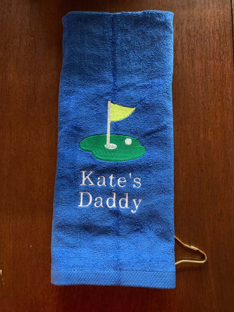 Custom Personalized golf towel hole in one Father of the Etsy
