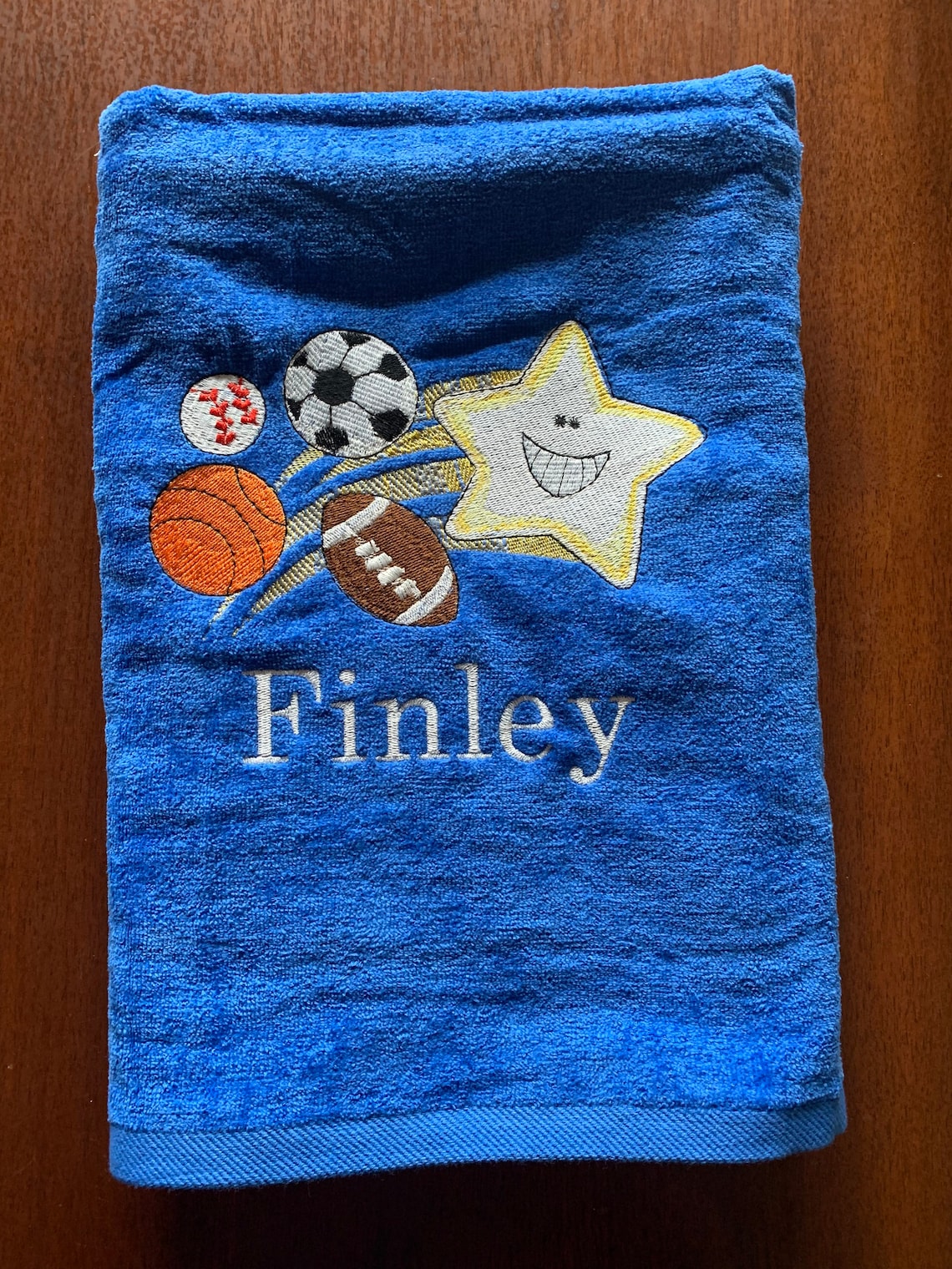 Beach Towels Sports Design Personalized Embroidered Beach Etsy