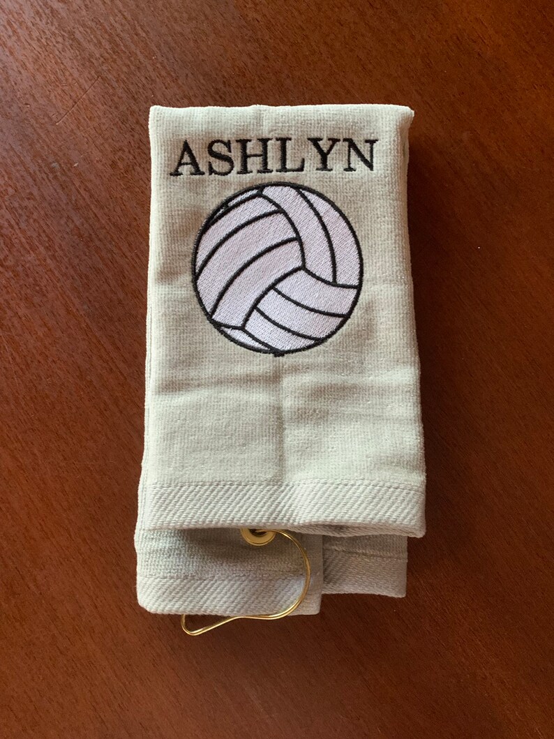 Volleyball Towel Custom Embroidered Volleyball Towel Etsy