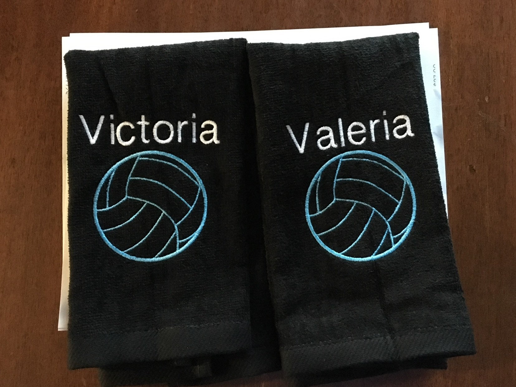Personalized Volleyball Towel Personalized Towel Embroidered Etsy