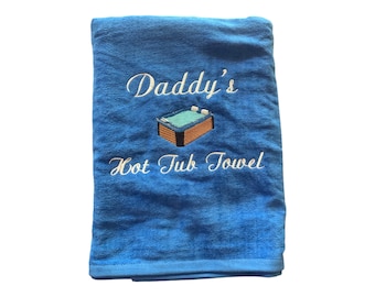 Personalized Embroidered Beach Towel: Hot Tub Family Spa Towel (30x60)