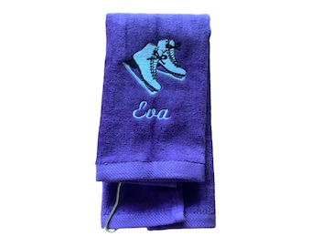 Personalized Ice Skating Towel, Embroidered Skate Wipe, Skating Gift
