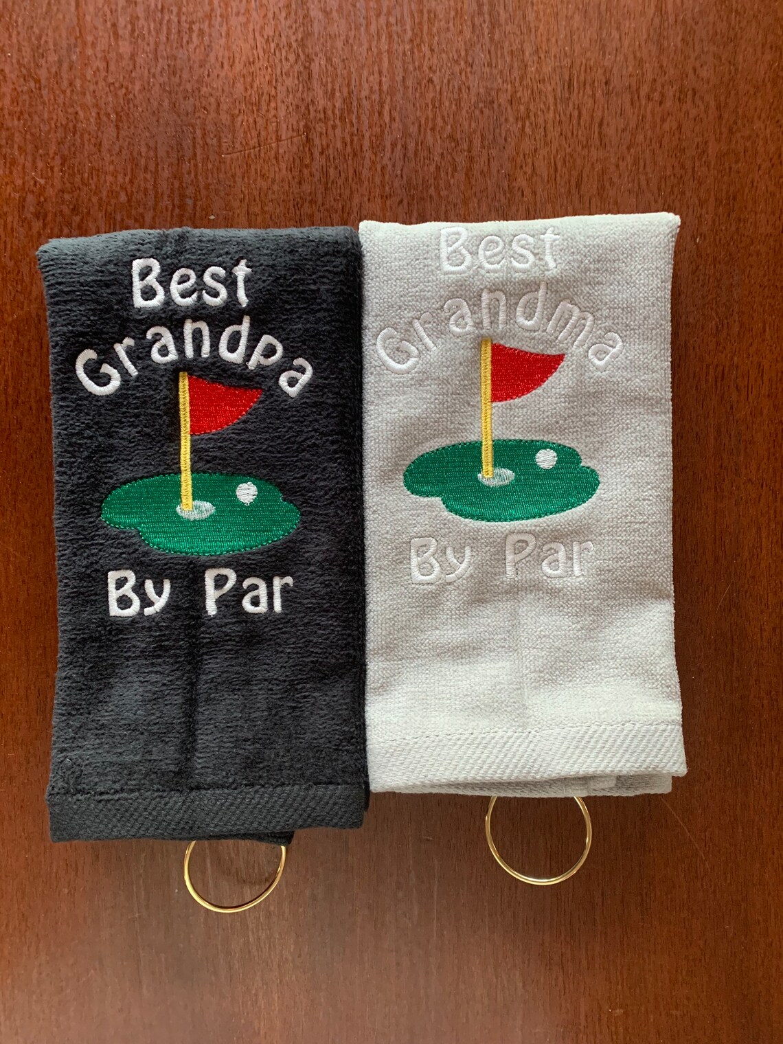 Golf towel with grommet and hook Personalized Embroidered Etsy