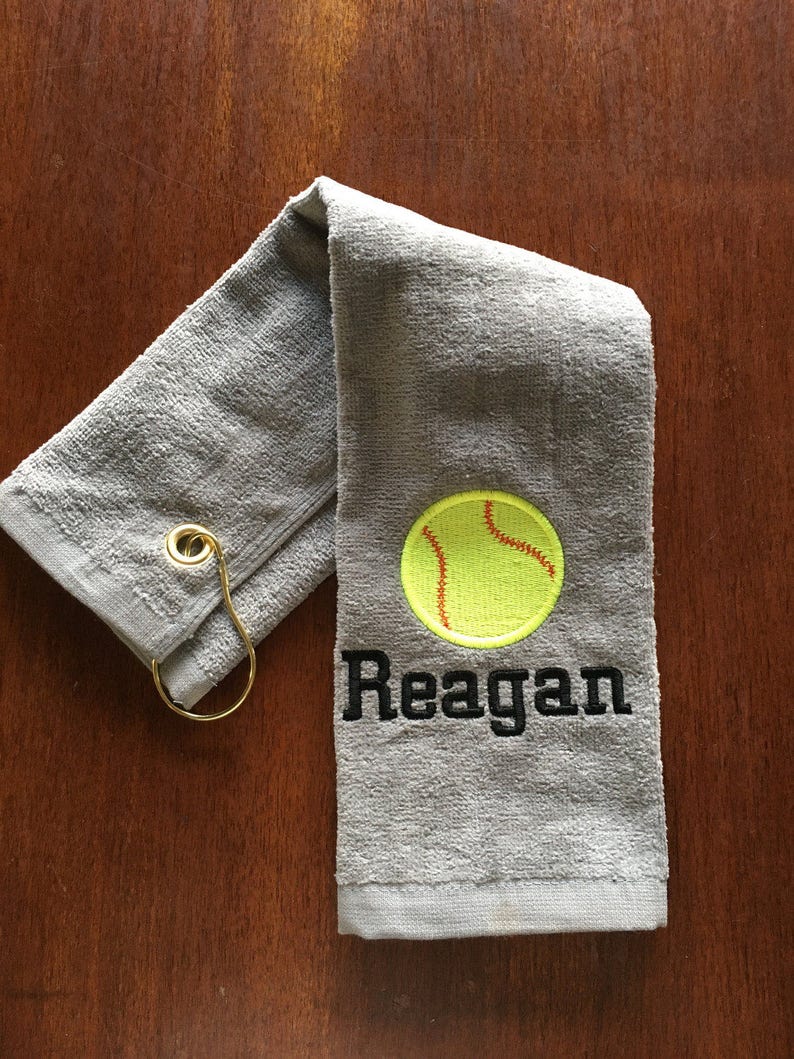 Personalized baseball towel or softball towel, team gift, school sports, pin towel, no pins included, with or without hook, image 10