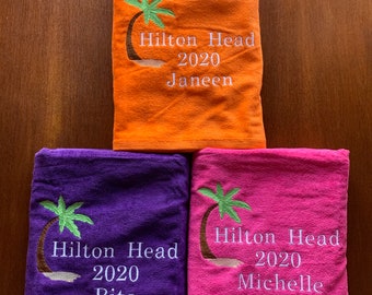 Personalized Beach towel, Anniversary Gift, Family vacation beach Towels,Beach towel, bath towel, Personalized beach towel,