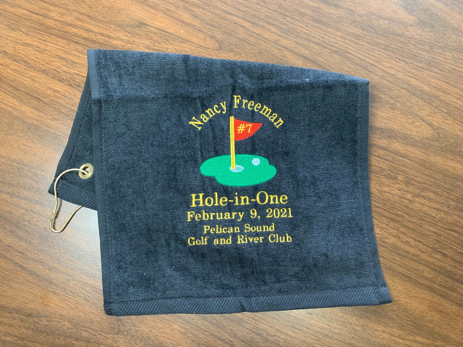 Hole in one golf towel Custom Embroidered Personalized golf Etsy