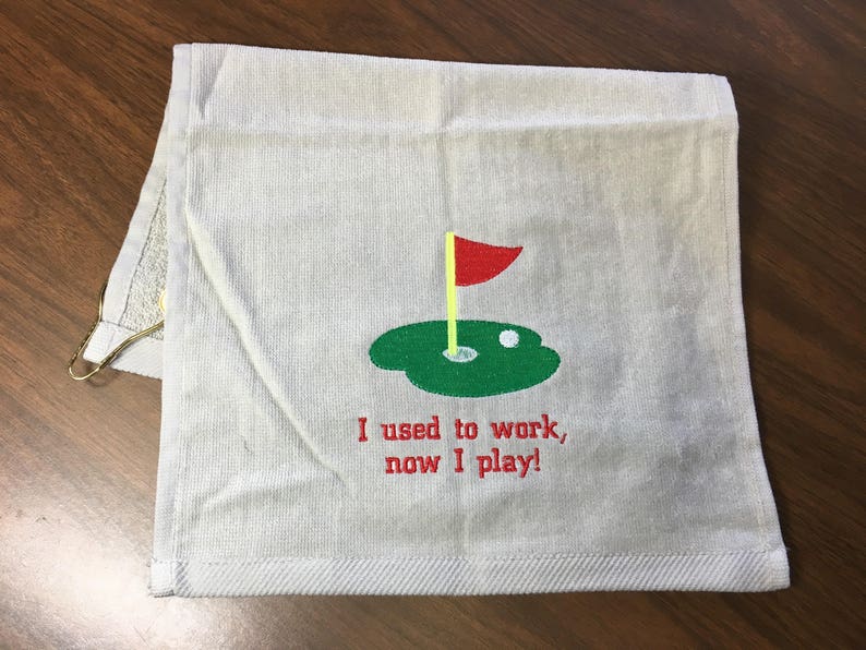 Retirement Golf Gift Personalized Embroidery Included Corner Etsy